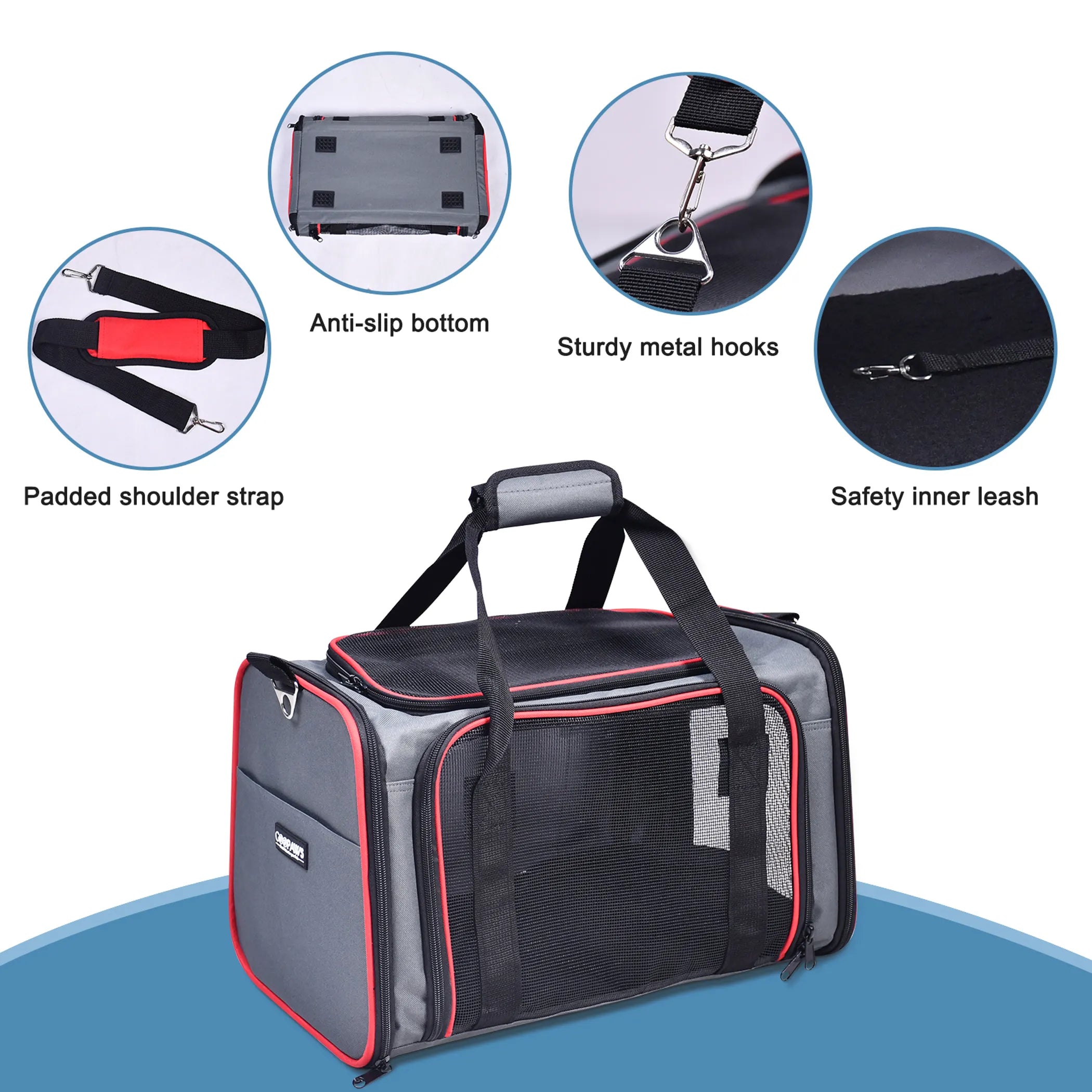 GOOPAWS Soft-Sided Travel Kennel - Airline Approved