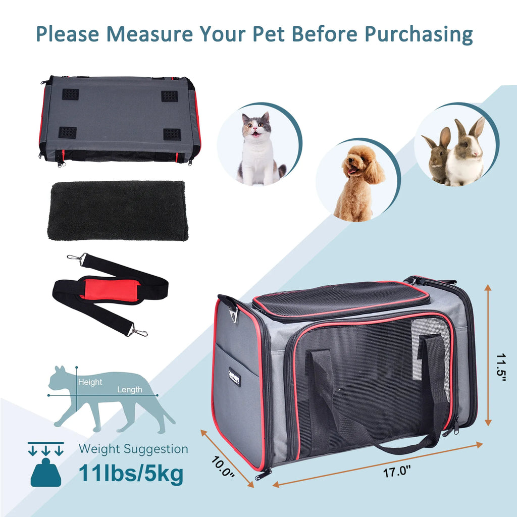 GOOPAWS Soft-Sided Travel Kennel - Airline Approved