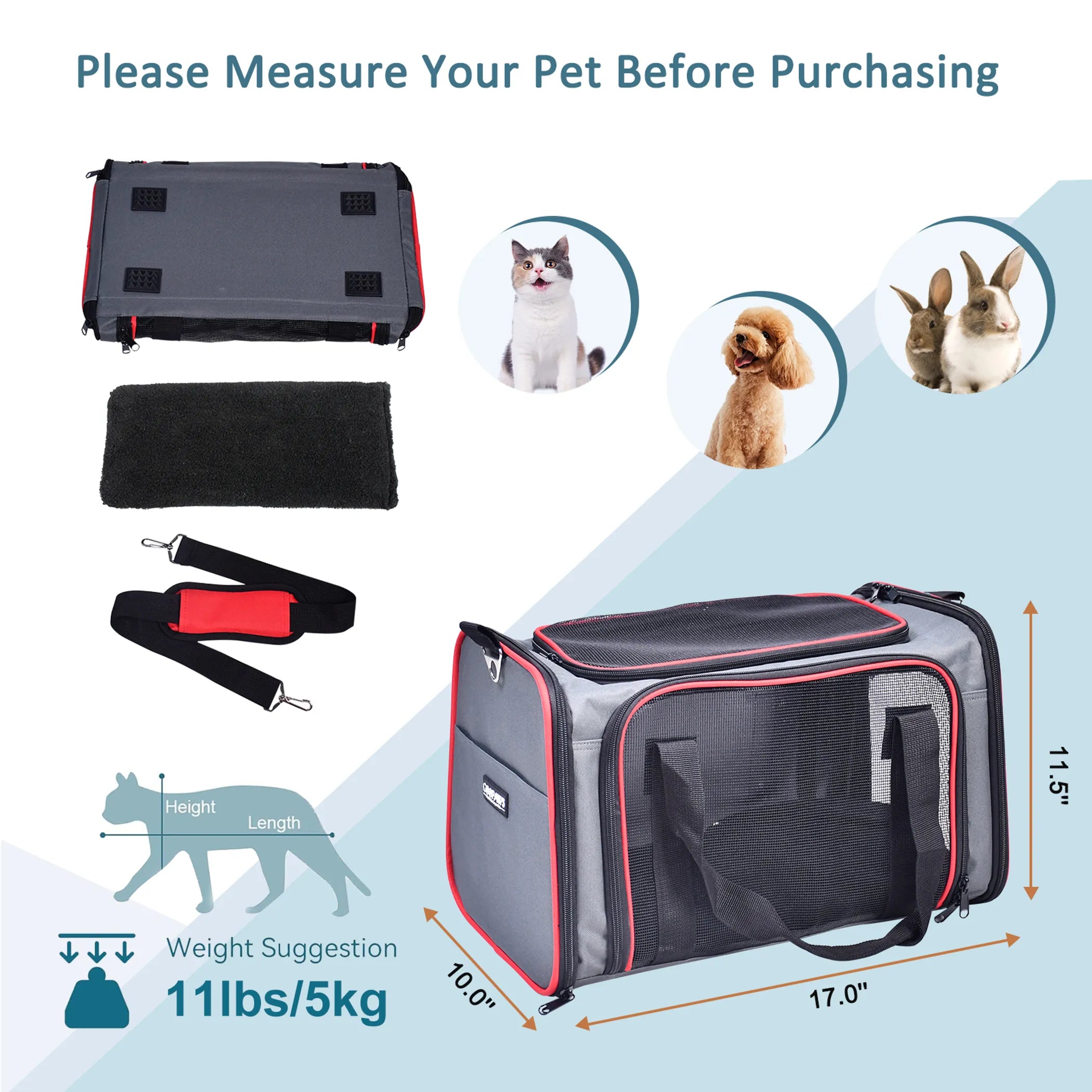 GOOPAWS Soft-Sided Travel Kennel - Airline Approved